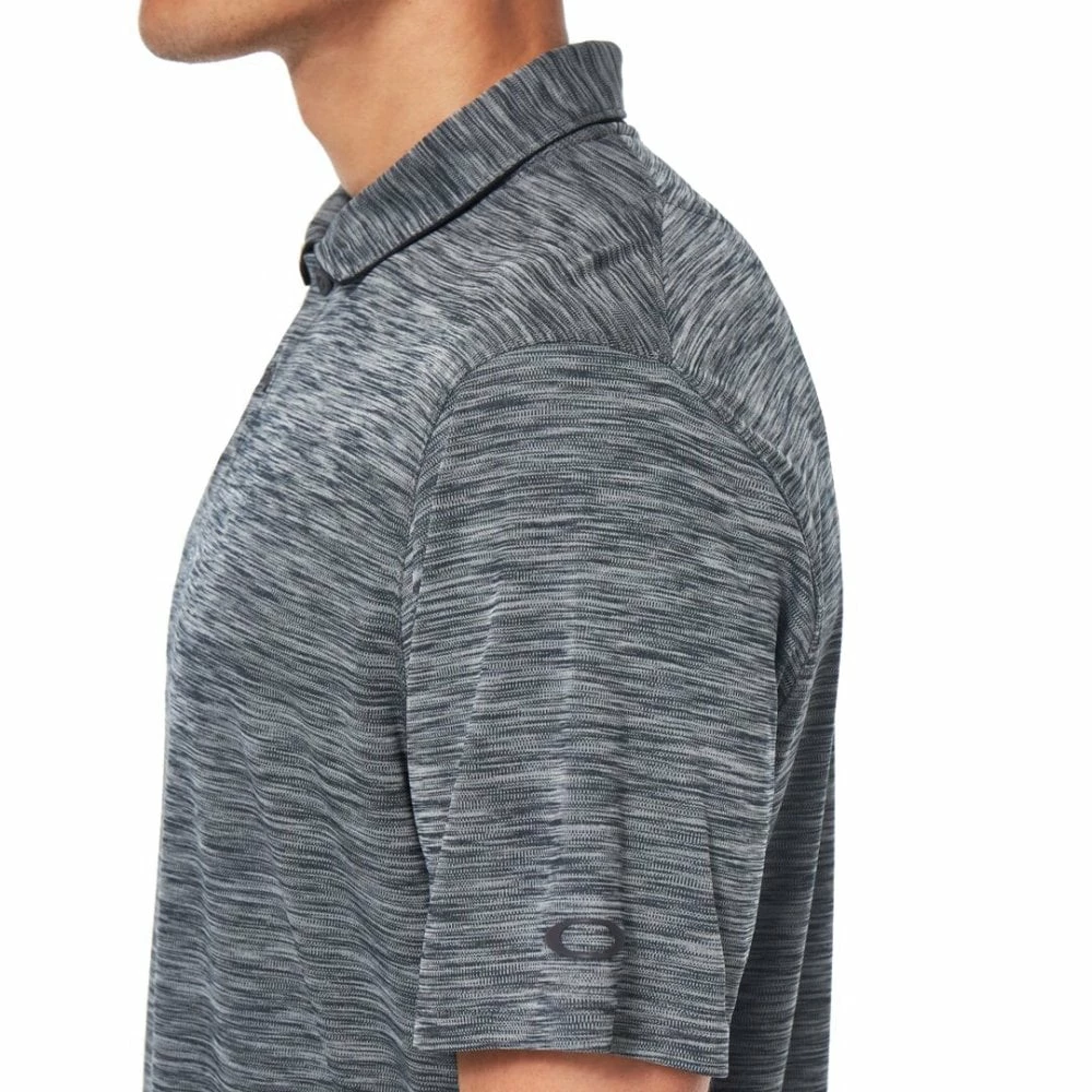 Oakley AERO HYDROLIX Polo - BLACKOUT Heather 5 Oakley AERO HYDROLIX Polo - BLACKOUT Heather - Image 3