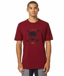 Oakley BLURRED SCATTER SKULL TEE - IRON RED