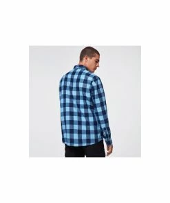 Oakley ESSENTIAL PLUS LT FLANNEL LS SHIRT - BLUE CHECK