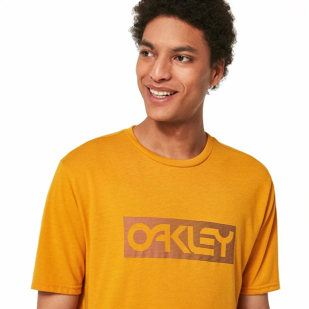 Oakley GRADIENT LINES B1B RC TEE T-SHIRT Amber Yellow 6 Oakley GRADIENT LINES B1B RC TEE T-SHIRT Amber Yellow - Image 4