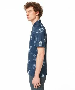 Oakley RC SUN SHADE PRINT POLO SHIRT TEAM NAVY -Clubs Shop oakley rc sun shade print polo shirt team navy p11814 26661 image