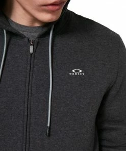 Oakley RELAX FULL ZIP HOODIE SWEATSHIRT DARK GREY HTHR -Clubs Shop oakley relax full zip hoodie sweatshirt dark grey hthr p11642 24992 image