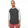 Oakley RELAX RAGLAN 3/4 TEE T-SHIRT DOUBLE GREY HEATHER -Clubs Shop oakley relax raglan 3 4 tee t shirt double grey heather p12331 26859 image
