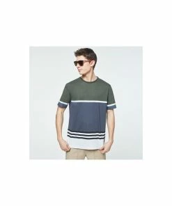 Oakley STRIPED 1975 SS TEE - DARK BRUSH GREY BLOCK