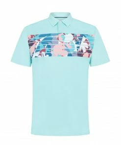 Penguin ORIGINAL FLORAL STRIPE Polo LIMPET SHELL