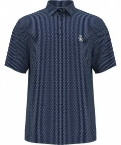 Penguin ORIGINAL Pete Print Polo BLACK IRIS