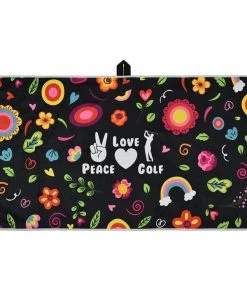Originals Peace Love & Golf Towel Black