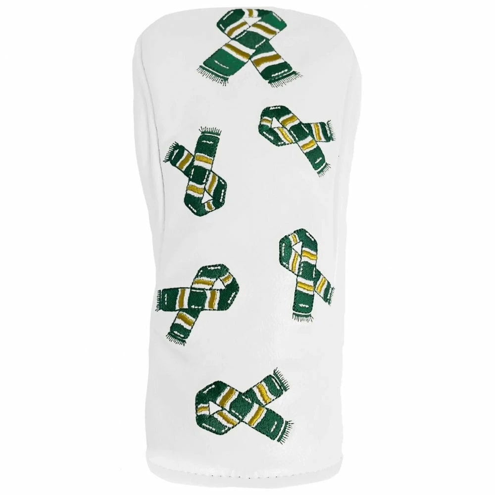 Originals PRG Golf Football Scarf Green/Yellow/White Headcover - Hyrbid 3 Originals PRG Golf Football Scarf Green/Yellow/White Headcover - Hyrbid