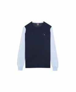 Oscar Jacobson Rast Pin Roundneck - Navy