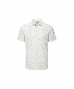 Ping GEO Polo Shirt - WHITE/DARK MINERAL