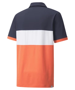 Puma 2022 Cloudspun Highway Polo Navy Blazer/Hot Coral