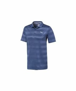 Puma ALT STRIPE POLO - DARK DENIM