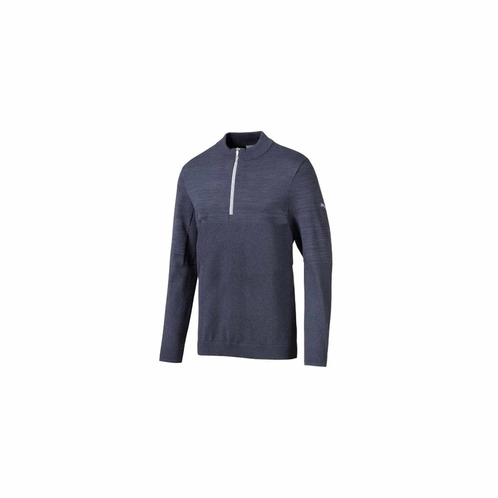 Puma Evoknit 1/4 Zip Sweater - Peacoat Heather 3 Puma Evoknit 1/4 Zip Sweater - Peacoat Heather