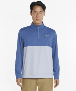 Puma Gamer Colorblock 1/4 Zip Bright Cobalt/High Rise