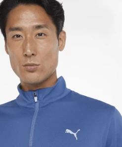 Puma Gamer Colorblock 1/4 Zip Bright Cobalt/High Rise -Clubs Shop puma gamer colorblock 1 4 zip bright cobalt high rise p9466 20280 image