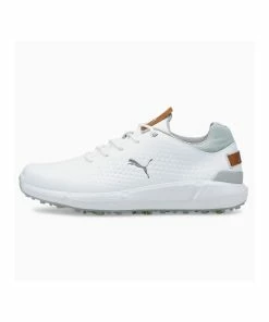 Puma IGNITE ARTICULATE Leather Golf Shoes White/Silver