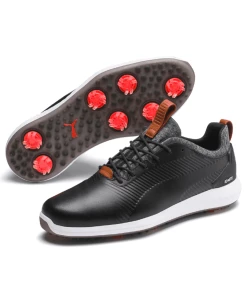 Puma IGNITE PWRADAPT Leather 2.0 Golf Shoes - Black