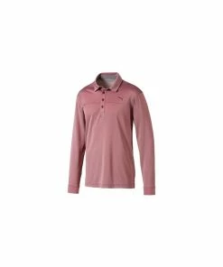 Puma Long Sleeve Polo - Rhubarb Heather
