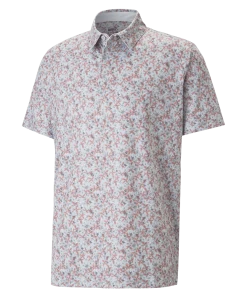 Puma Mattr Florals Polo - High Rise/Flamingo Pink
