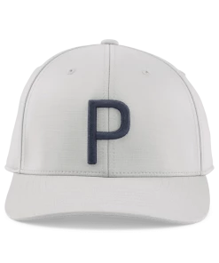 Puma P Cap - Ash Gray/Navy Blazer -Clubs Shop puma p cap ash gray navy blazer p12909 28593 image