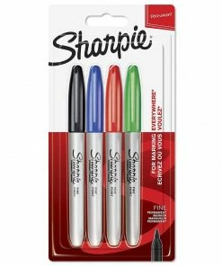 Sharpie B4 Pack Assorted Fine Permanent Marker Pen