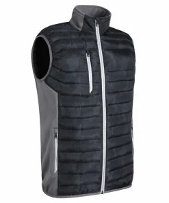 Sunderland Anton Padded Gillet - Black Camo/Gun/Silver