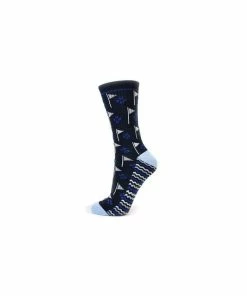 Surprize Suprize Navy Flag Emblem Ladies Crew Golf Socks