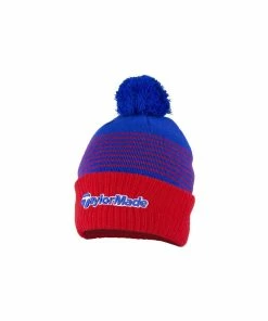 TaylorMade Bobble Beanie Red/Royal