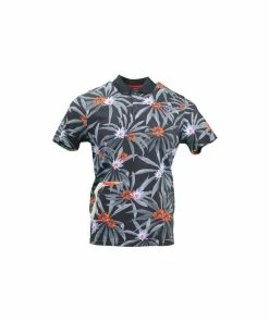 Ted Baker Oval Floral Print Polo - Navy