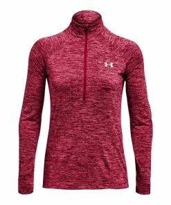 Under Armour 2022 Womens Tech 1/2 Zip - Twist Black Rose -Clubs Shop under armour 2022 womens tech 1 2 zip twist black rose p8119 16441 image
