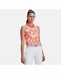 Under Armour 2022 Womens Zinger Rise Slvls Polo Vermillion