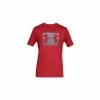 Under Armour BOXED SS T-Shirt - Red/Steel -Clubs Shop under armour boxed ss t shirt red steel p188 192 image