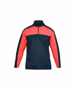 Under Armour Crestable EU Midlayer - Academy/Neon Coral