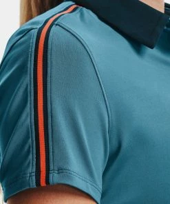 Under Armour Ladies Zinger Stripe Polo - Blue Flannel/Blue -Clubs Shop under armour ladies zinger stripe polo blue flannel blue p7649 15280 image