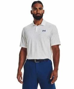 Under Armour Mens Perf 3.0 Deuces Polo White/Starfruit