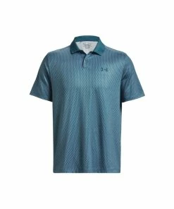 Under Armour Mens Perf 3.0 Printed Polo Static Blue/White