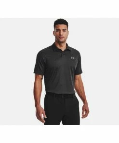Under Armour Mens Performance Printed Polo Jet Gray
