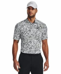 Under Armour Mens Playoff 3.0 Printed Polo White/Black