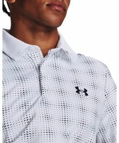 Under Armour Mens Playoff 3.0 Printed Polo White/Navy -Clubs Shop under armour mens playoff 3 0 printed polo white navy p12704 27698 image