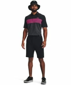 Under Armour Mens Playoff 3.0 Stripe Polo Black/Jet Gray -Clubs Shop under armour mens playoff 3 0 stripe polo black jet gray p12693 27681 image