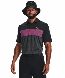 Under Armour Mens Playoff 3.0 Stripe Polo Black/Jet Gray -Clubs Shop under armour mens playoff 3 0 stripe polo black jet gray p12693 27682 image