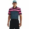 Under Armour Mens Playoff 3.0 Stripe Polo Black/Rebel Pink -Clubs Shop under armour mens playoff 3 0 stripe polo black rebel pink p12692 27675 image