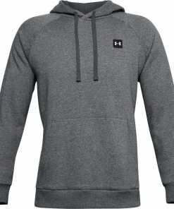 Under Armour Mens Rival Fleece Hoodie Pitch Gray Heather -Clubs Shop under armour mens rival fleece hoodie pitch gray heather p8180 16690 image