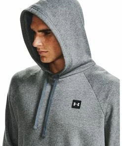 Under Armour Mens Rival Fleece Hoodie Pitch Gray Heather -Clubs Shop under armour mens rival fleece hoodie pitch gray heather p8180 16692 image