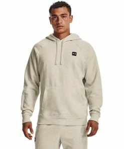 Under Armour Mens Rival Fleece Hoodie Stone