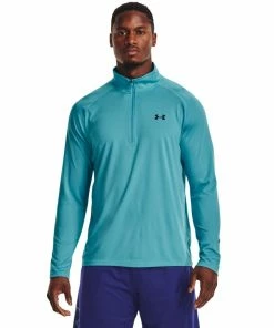 Under Armour Mens Tech 2.0 1/2 Zip Glacier Blue