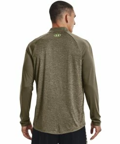 Under Armour Mens Tech 2.0 Novelty 1/4 Zip Tent Green -Clubs Shop under armour mens tech 2 0 novelty 1 4 zip tent green p8205 16794 image