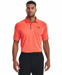 Under Armour Mens Tech Polo After Burn/Black
