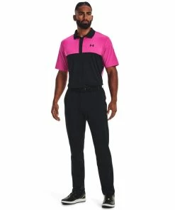 Under Armour Perf 3.0 Color Block Polo Black/Rebel Pink -Clubs Shop under armour perf 3 0 color block polo black rebel pink p12661 27612 image