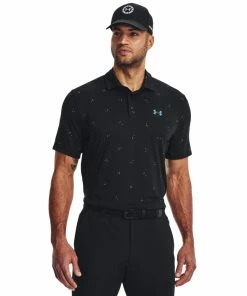 Under Armour Playoff 3.0 Printed Polo Black/Lime Surge
